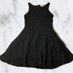 BB Dakota Black Eyelet Lace Skater Skirt Dress